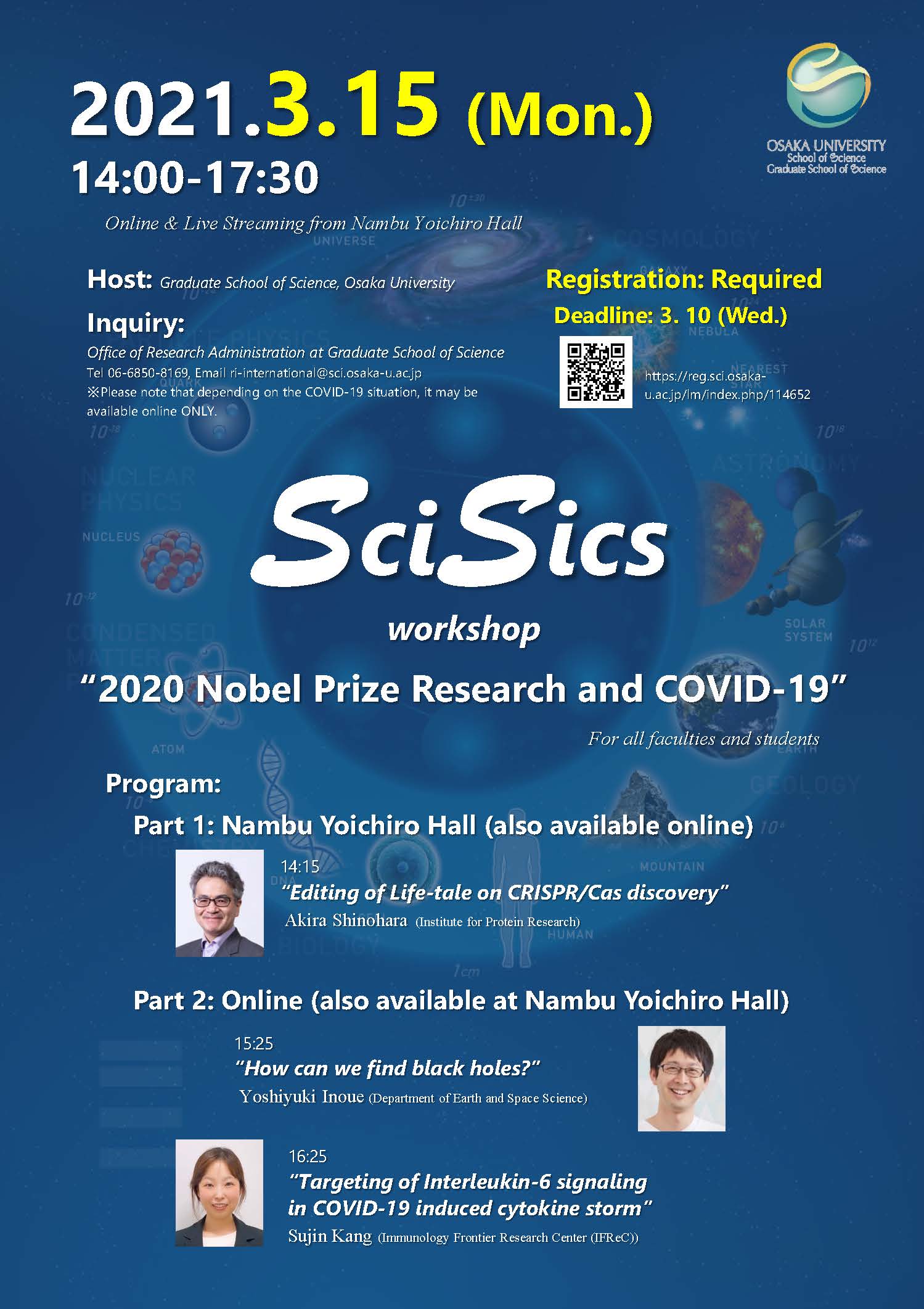 Science Student International Conference Series (SciSics) workshop “2020 Nobel Prize Research and COVID-19”