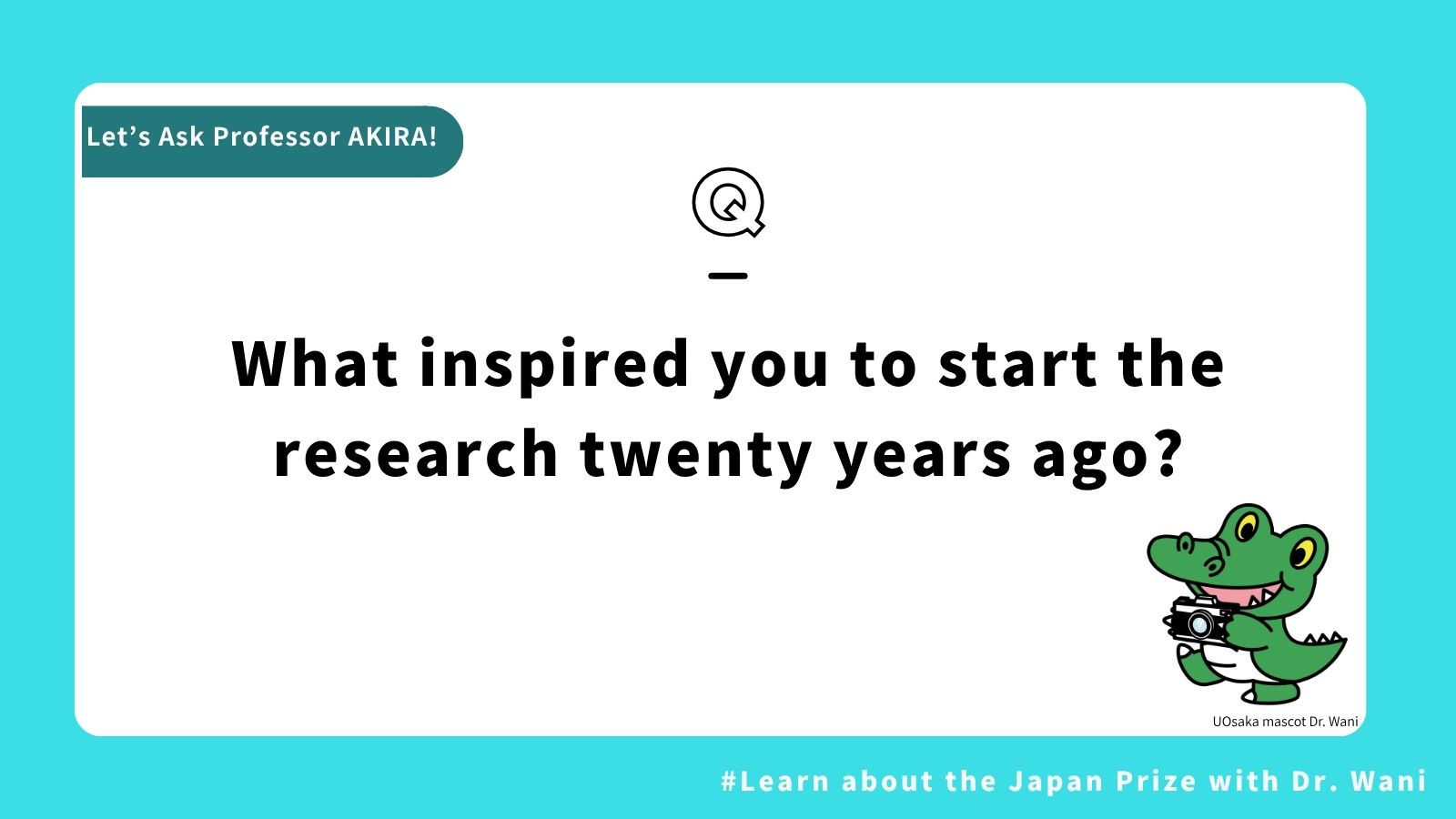 Celebrating Distinguished Professor AKIRA Shizuo, Winner of the 2026 Japan Prize