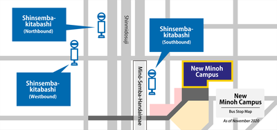New Minoh Campus Bus Stop Map