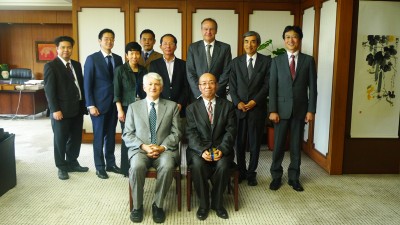 President of University of California, Los Angeles, made a courtesy call on our president. 