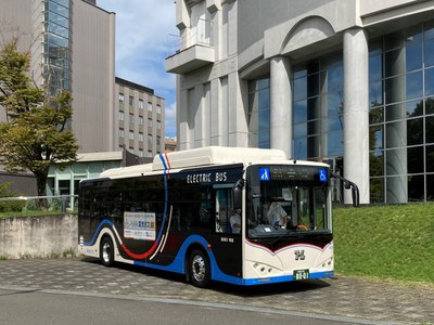 Zero-Emission Electric Buses Launch at OU -- Field Tests with Kansai Electric Power Company and Hankyu Bus Co., Ltd.