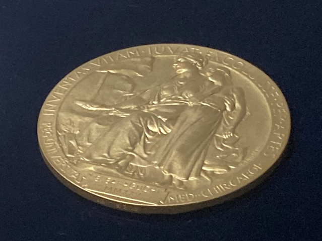 The Museum of Osaka University Exhibits an Official Replica of the Nobel Prize Medal