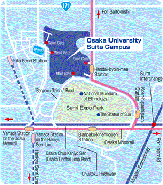 Suita Campus map