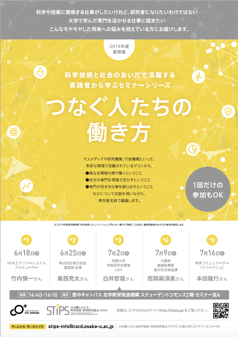 STiPS Handai研究会 第53回　つなぐ人たちの働き方（2019年度夏）#4 会 西岡 麻須美さん（大阪府健康医療部 食の安全推進課）