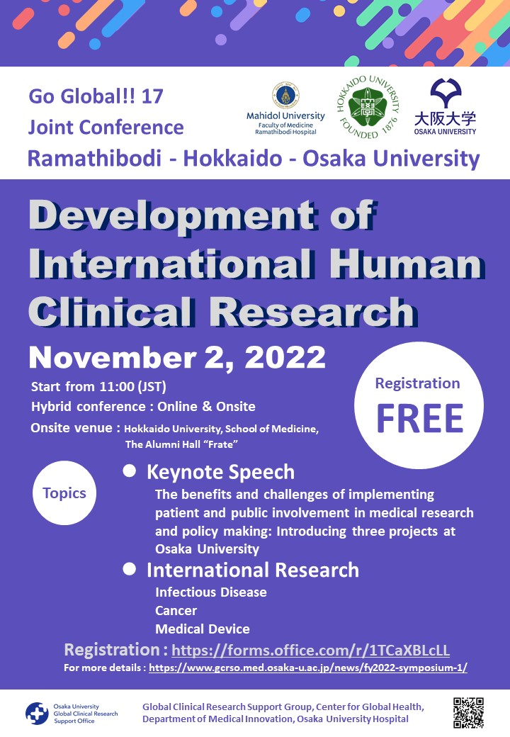 Joint Conference Ramathibodi ‐ Hokkaido ‐ Osaka University