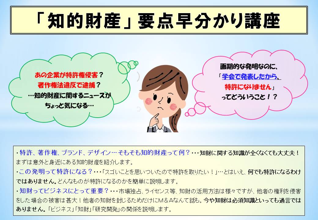 ウェビナー 「知的財産」要点早分かり講座