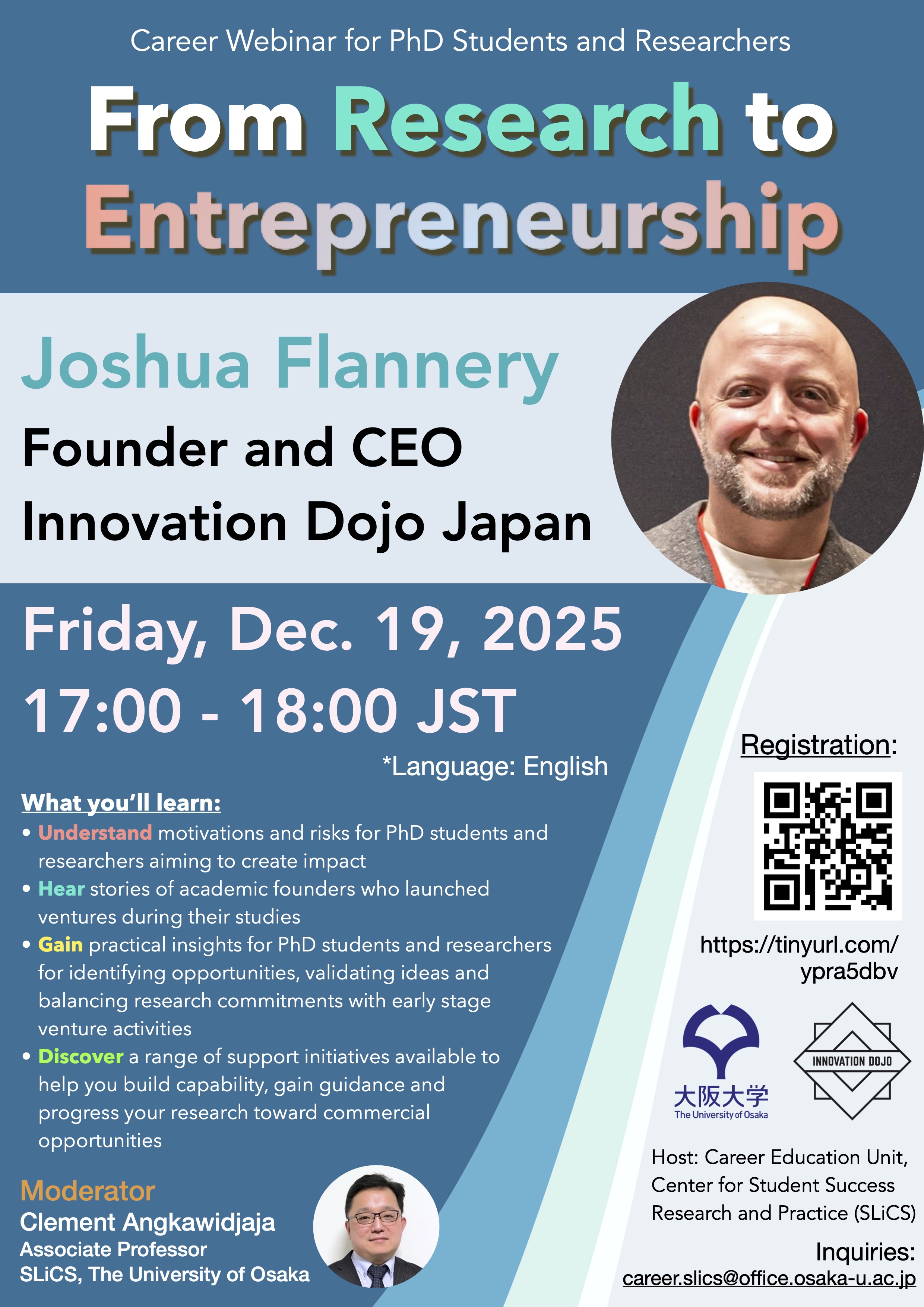 Career Webinar for PhD Students and Researchers: From Research to Entrepreneurship