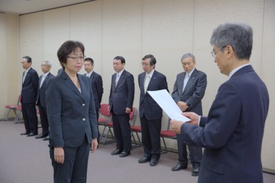 任命式（瀧原副学長）