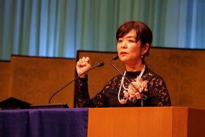 卒業式（大石社長）