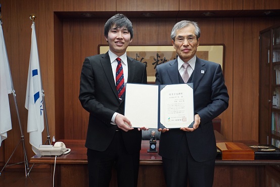 平成２９年度日本学生支援機構　優秀学生顕彰で本学学生が大賞を受賞